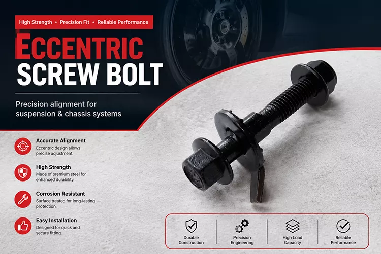 Camber Eccentric Screw for Wheel Alignment Adjustment